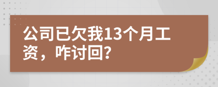 公司已欠我13个月工资，咋讨回？