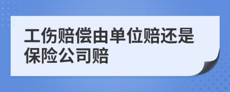 工伤赔偿由单位赔还是保险公司赔