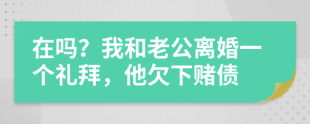 在吗？我和老公离婚一个礼拜，他欠下赌债