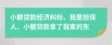 小额贷款经济纠纷、我是担保人、小额贷款拿了我家的东