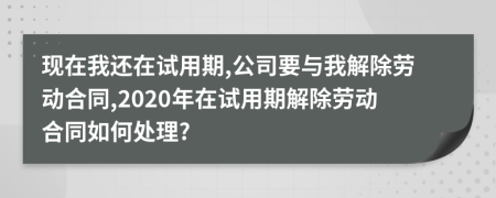 现在我还在试用期,公司要与我解除劳动合同,2020年在试用期解除劳动合同如何处理?