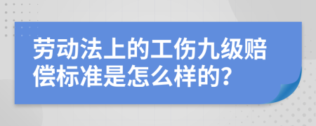 劳动法上的工伤九级赔偿标准是怎么样的？