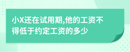 小X还在试用期,他的工资不得低于约定工资的多少