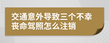 交通意外导致三个不幸丧命驾照怎么注销