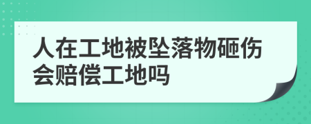 人在工地被坠落物砸伤会赔偿工地吗