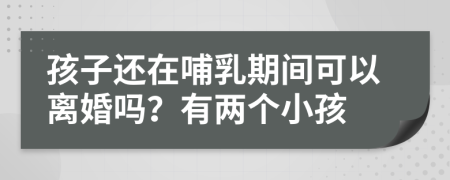 孩子还在哺乳期间可以离婚吗？有两个小孩