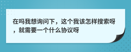 在吗我想询问下，这个我该怎样搜索呀，就需要一个什么协议呀