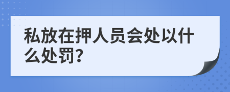 私放在押人员会处以什么处罚？