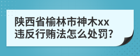 陕西省榆林市神木xx违反行贿法怎么处罚?