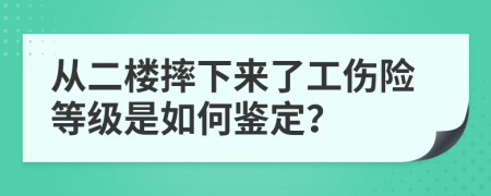 从二楼摔下来了工伤险等级是如何鉴定？