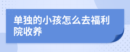 单独的小孩怎么去福利院收养