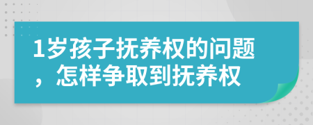 1岁孩子抚养权的问题，怎样争取到抚养权