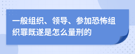 一般组织、领导、参加恐怖组织罪既遂是怎么量刑的