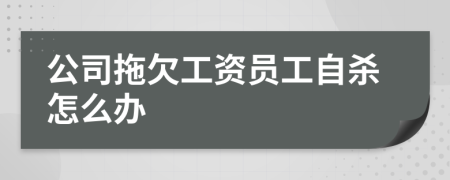 公司拖欠工资员工自杀怎么办