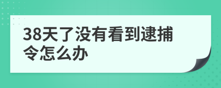 38天了没有看到逮捕令怎么办