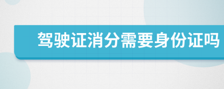 驾驶证消分需要身份证吗