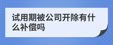 试用期被公司开除有什么补偿吗