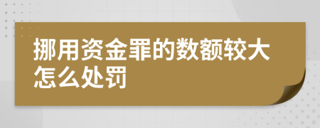 挪用资金罪的数额较大怎么处罚