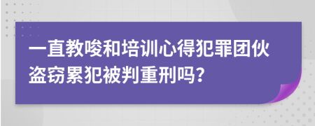 一直教唆和培训心得犯罪团伙盗窃累犯被判重刑吗？