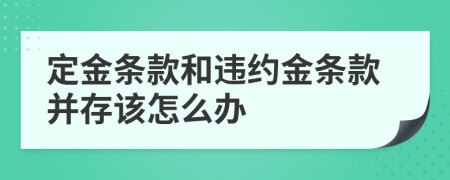 定金条款和违约金条款并存该怎么办