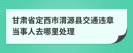 甘肃省定西市渭源县交通违章当事人去哪里处理