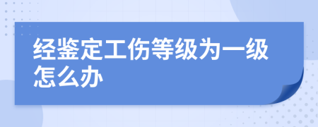 经鉴定工伤等级为一级怎么办