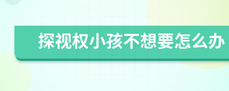 探视权小孩不想要怎么办