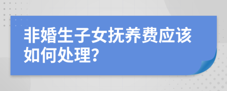 非婚生子女抚养费应该如何处理？