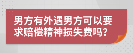 男方有外遇男方可以要求赔偿精神损失费吗？