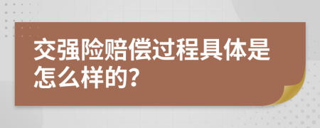 交强险赔偿过程具体是怎么样的？