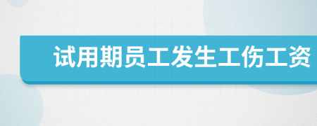 试用期员工发生工伤工资