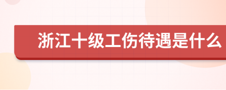 浙江十级工伤待遇是什么