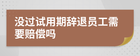 没过试用期辞退员工需要赔偿吗
