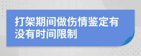 打架期间做伤情鉴定有没有时间限制