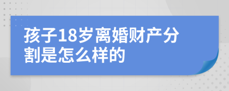 孩子18岁离婚财产分割是怎么样的