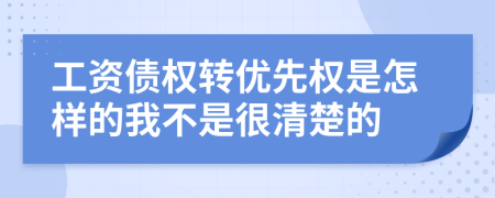 工资债权转优先权是怎样的我不是很清楚的