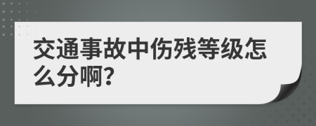 交通事故中伤残等级怎么分啊？