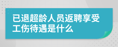 已退超龄人员返聘享受工伤待遇是什么