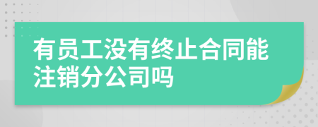 有员工没有终止合同能注销分公司吗