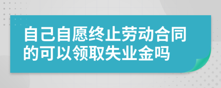 自己自愿终止劳动合同的可以领取失业金吗