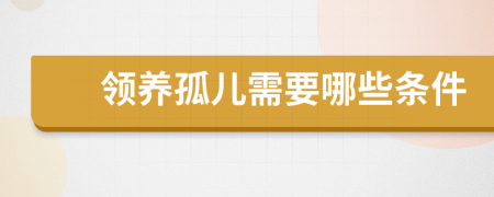 领养孤儿需要哪些条件