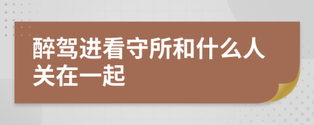 醉驾进看守所和什么人关在一起