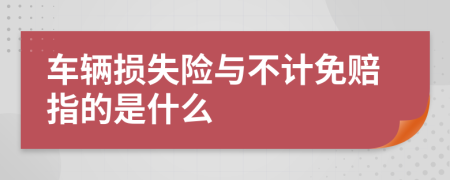 车辆损失险与不计免赔指的是什么