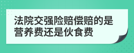 法院交强险赔偿赔的是营养费还是伙食费
