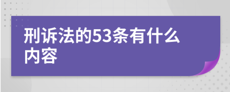 刑诉法的53条有什么内容