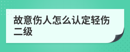 故意伤人怎么认定轻伤二级