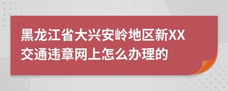 黑龙江省大兴安岭地区新XX交通违章网上怎么办理的