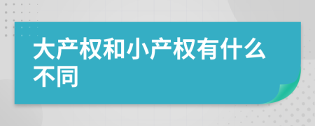 大产权和小产权有什么不同