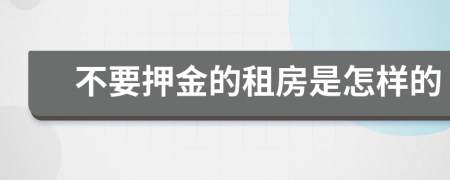 不要押金的租房是怎样的