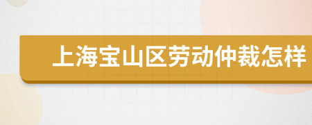 上海宝山区劳动仲裁怎样